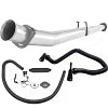 4'' Race DPF Pipe + EGR Kit + Coolant Line for 11-19 6.7L Ford F250 F350 F450