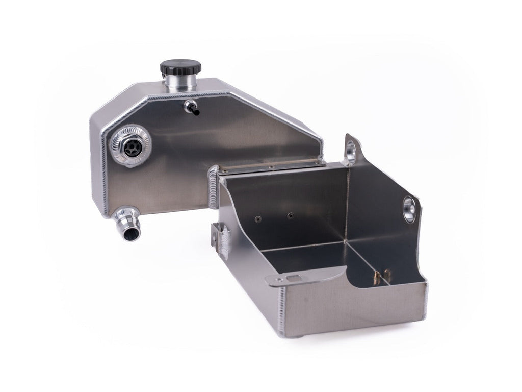 6.7L Powerstroke Primary Coolant Tank aluminum replacement upgrade with Integrated aluminum Battery Box