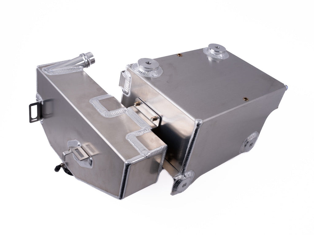 6.7L Powerstroke Primary Coolant Tank aluminum replacement upgrade with Integrated aluminum Battery Box